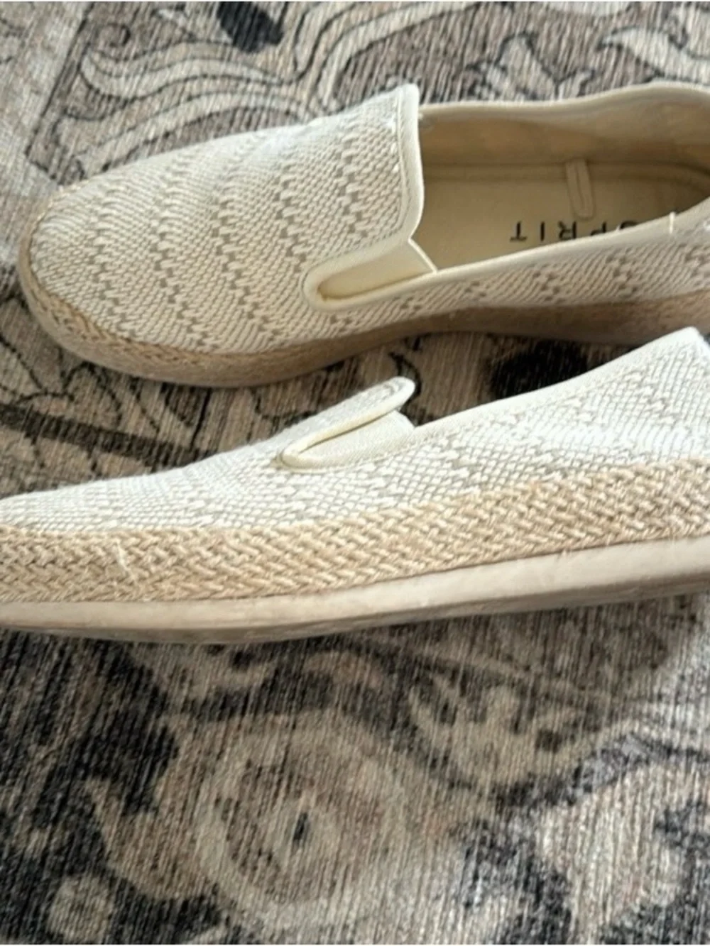 Esprit Nadine Cream Crochet Slip-On Loafers